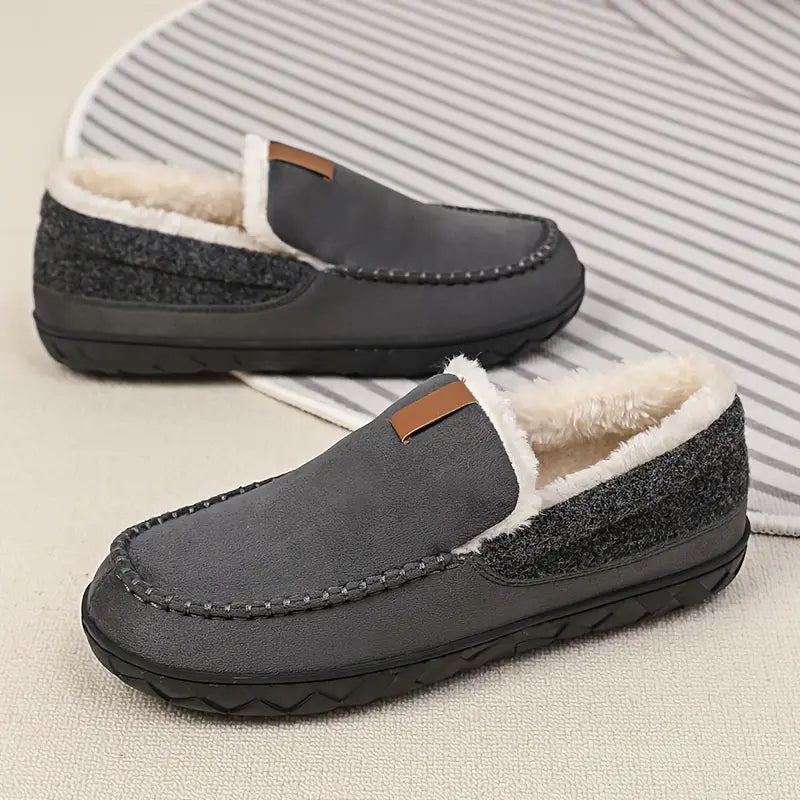 Men’s Plush Comfort Loafers – Cozy Warmth for Chilly Days