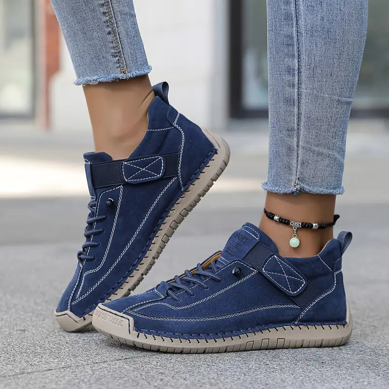 FlexWalk™ Women's Leather Sneakers – Soft Comfort & Orthopedic Support