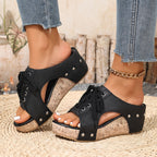 WillowWalk™ Comfort Wedge Sandals – Adjustable Lace-Up Fit For All-Day Walking