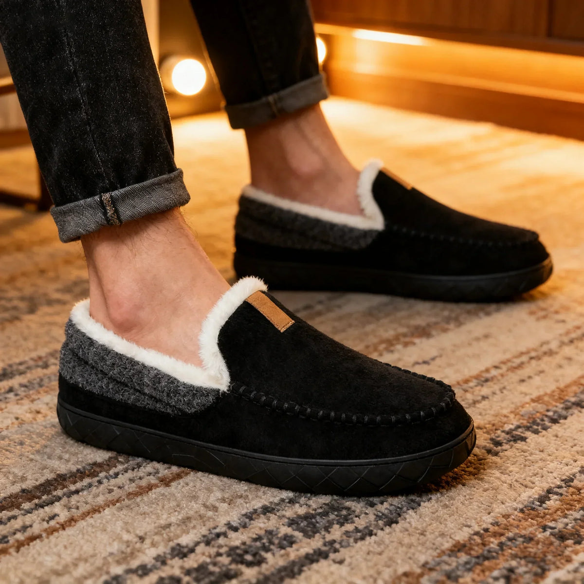 Men’s Plush Comfort Loafers – Cozy Warmth for Chilly Days
